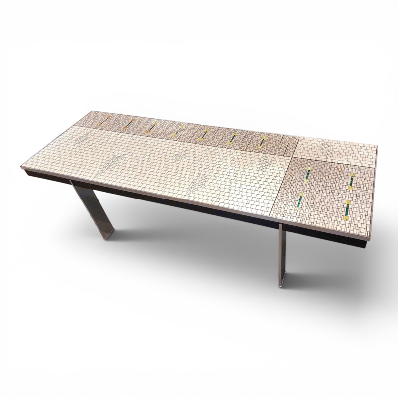F 974 JC Mosaic coffee table by Berthold Muller 1960s 