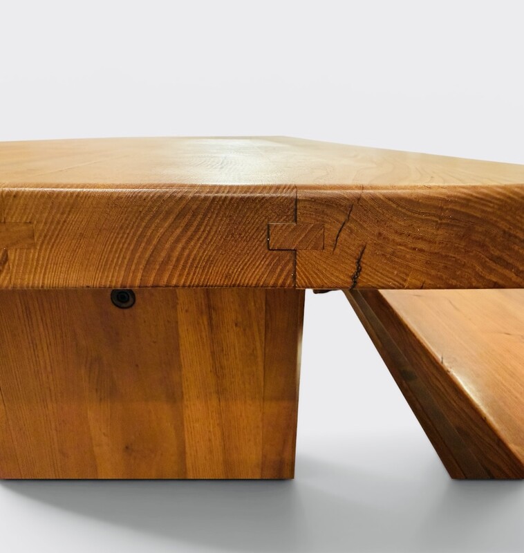 F 994 OB dining table and bench by Pierre Chapo