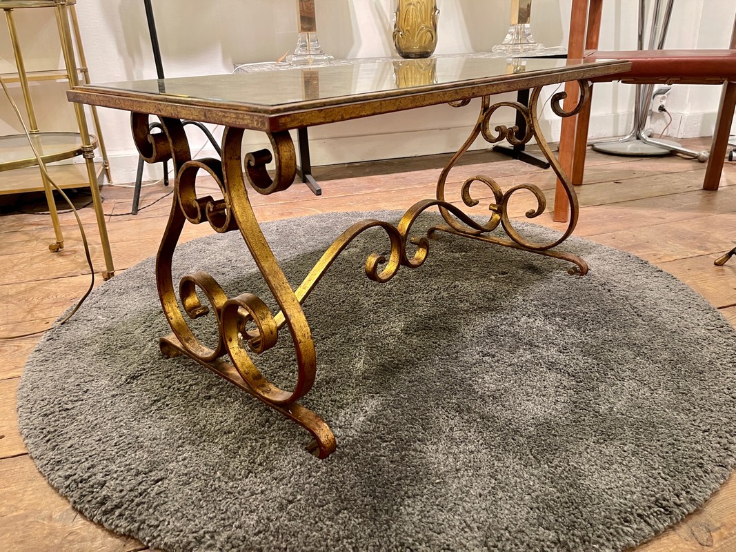 F799 rp coffee table ca 1940 cast iron