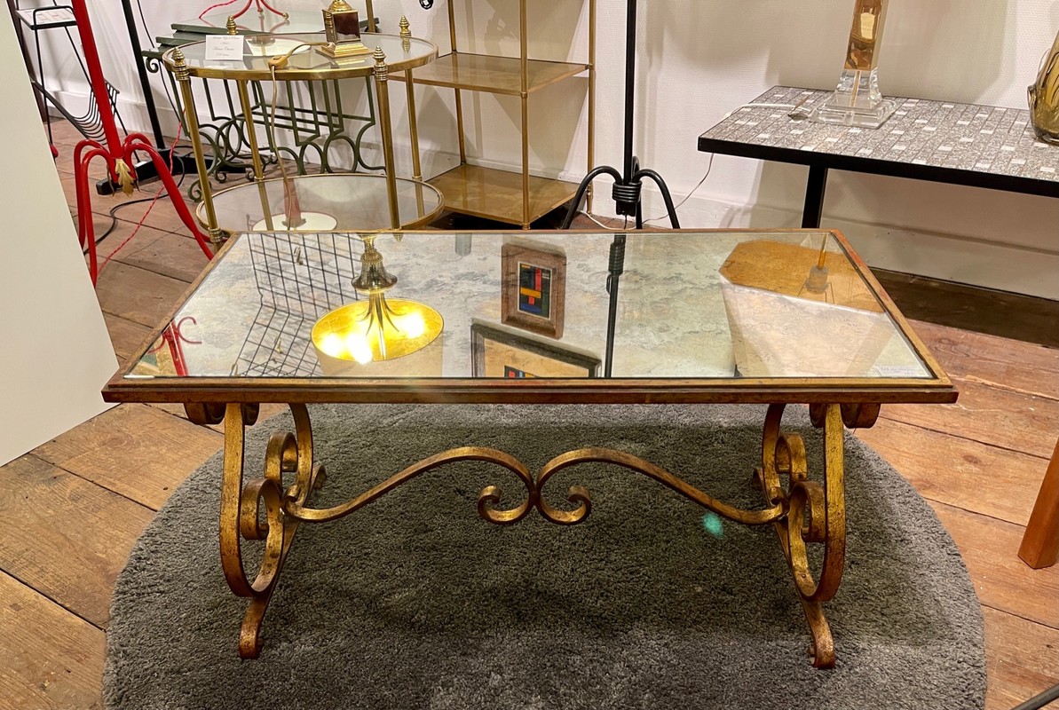 F799 rp coffee table ca 1940 cast iron