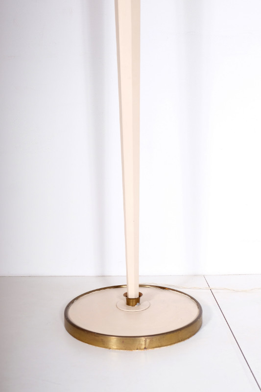 L 012 AS floor lamp « neoclassique » french, laquered metal  and brass