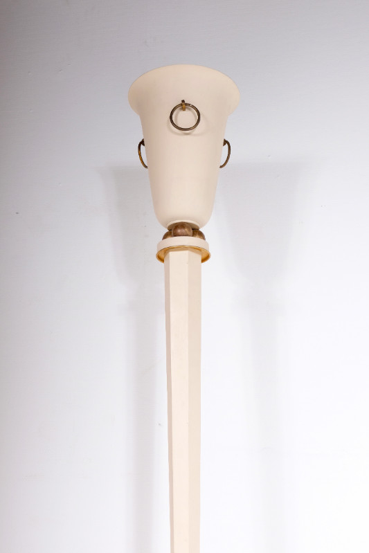 L 012 AS floor lamp « neoclassique » french, laquered metal  and brass