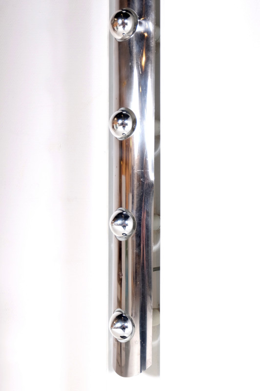 L 016 AS floor lamp stainlass steel and aluminum by Enrico Tronconi edition Perrin  italy 1970