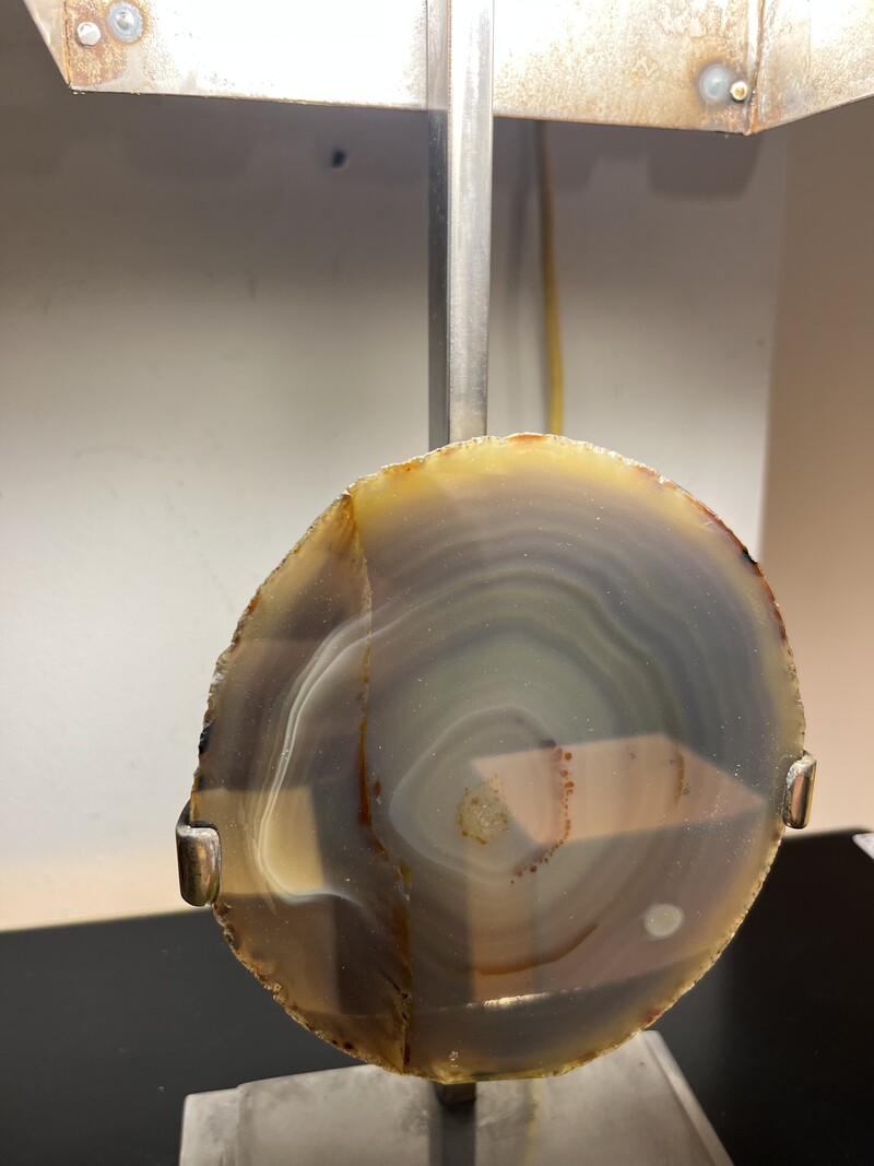L 027 YD table lamp with agate stone attributed to Willy Daro, 1970’s