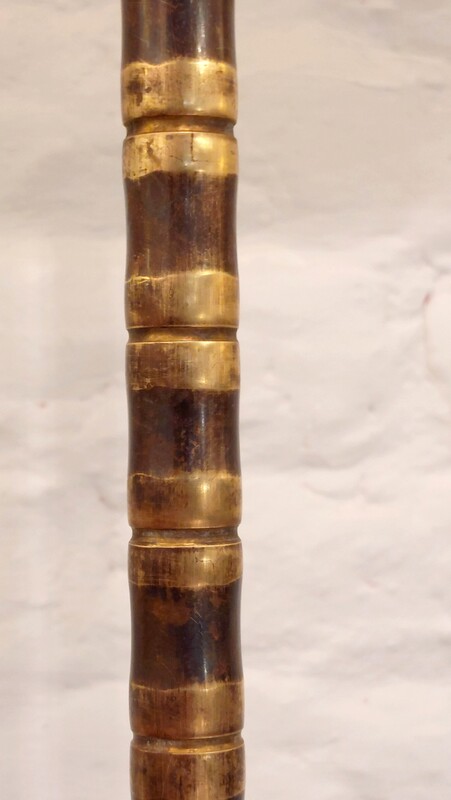 L 087 JC Arrows and faux bamboo Brass Floor lamp France 1950s