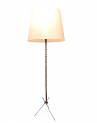 L 087 JC Arrows and faux bamboo Brass Floor lamp France 1950s