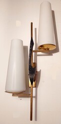 L 088 JC Brass wall lamp by Maison arlus France 1950
