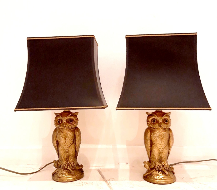 L 125 Apo Pair of Regency 1980 table lamps