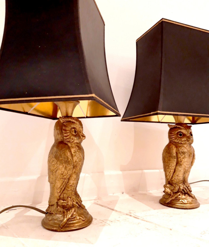L 125 Apo Pair of Regency 1980 table lamps