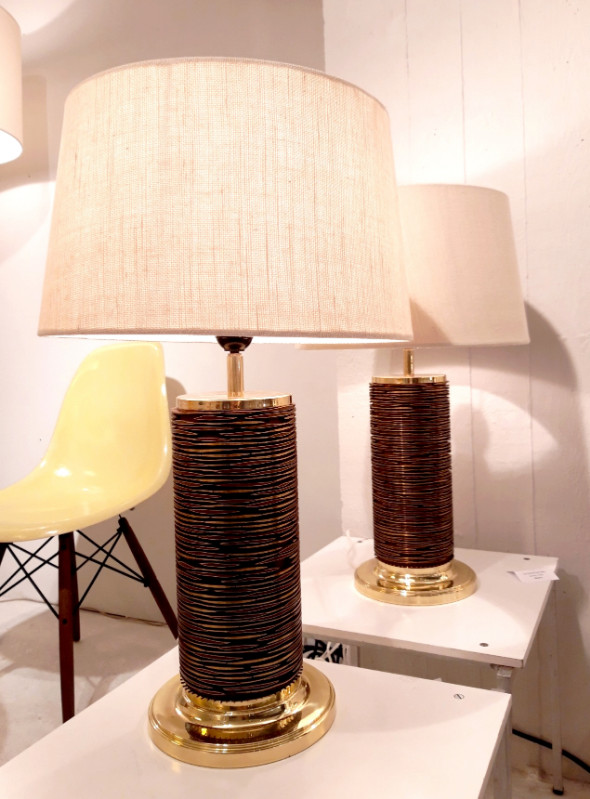 L 140 JB Pair table lamps Hollywood Regency 1960