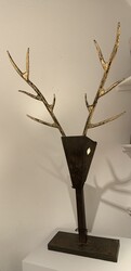 L 157 YD iron deer sculpture lamp by Agnès Emery