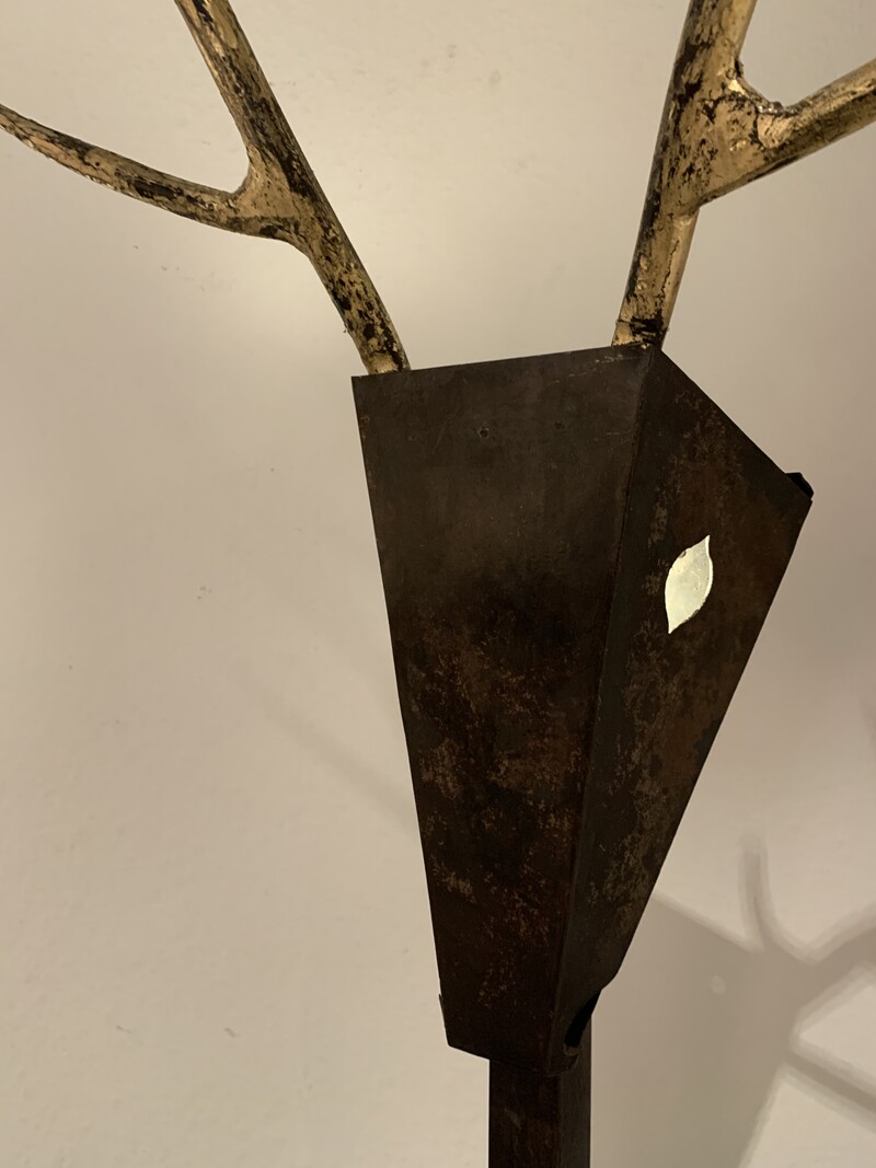 L 157 YD iron deer sculpture lamp by Agnès Emery