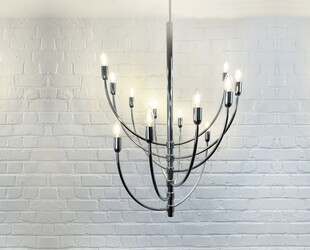 L 199 JB Piazza San Marco chandelier Design Vico Magistretti Oluce, Italy, 2000s