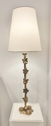 L 209 OB decorative table lamp, by Nicolas De Waël for Fondica,France. Gilt bronze stamped Dewael Fondica France. Butterflies, flowers and ladybugs poetic decor