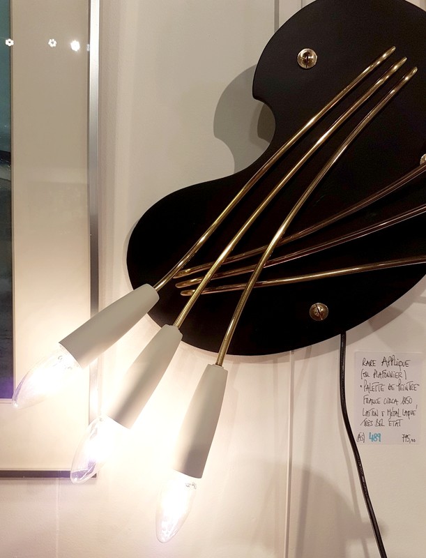 L 239 AS Atomic style wall lamp 1950s