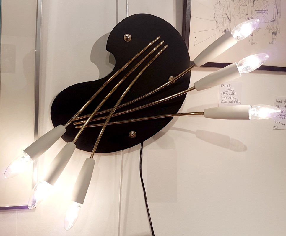 L 239 AS Atomic style wall lamp 1950s