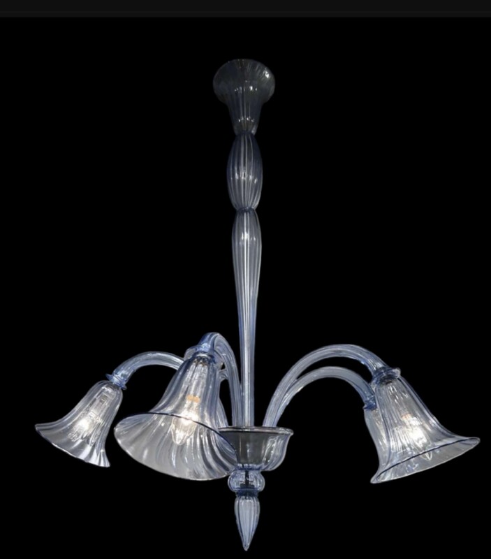 L 268 AS Venini Chandelier Murano glass 1940’s