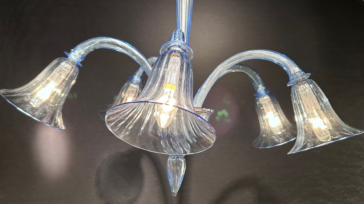 L 268 AS Venini Chandelier Murano glass 1940’s