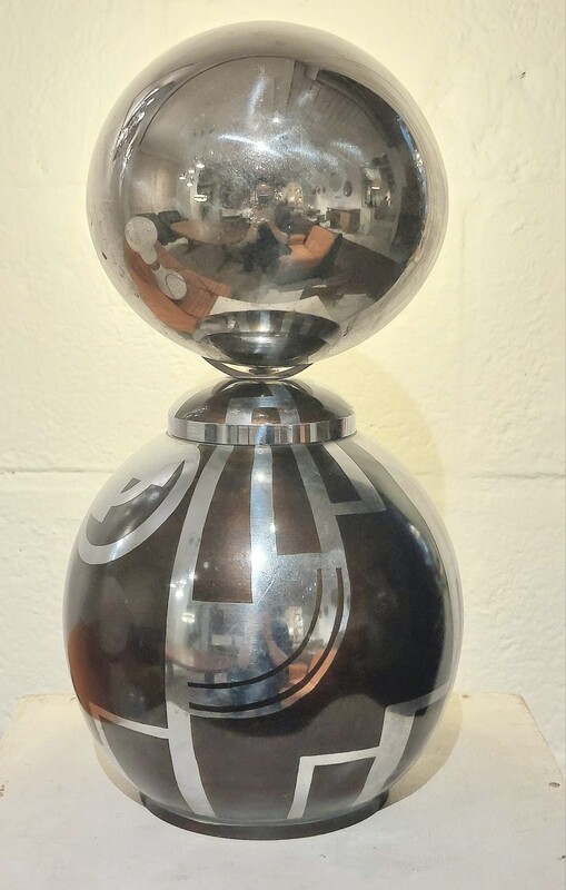 L 278 JC Copperware art deco  Table lamp signed Lucien Gerfaux, France 1930