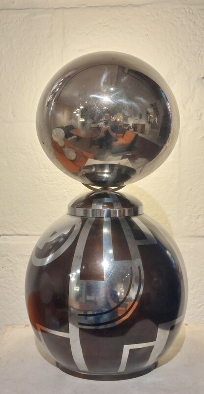 L 278 JC Copperware art deco  Table lamp signed Lucien Gerfaux, France 1930