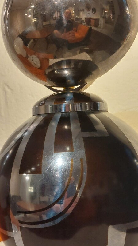 L 278 JC Copperware art deco  Table lamp signed Lucien Gerfaux, France 1930
