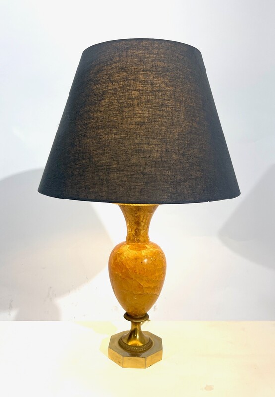 L 286 AG Lamp resin Fractal ambre by Pierre Giraudon 