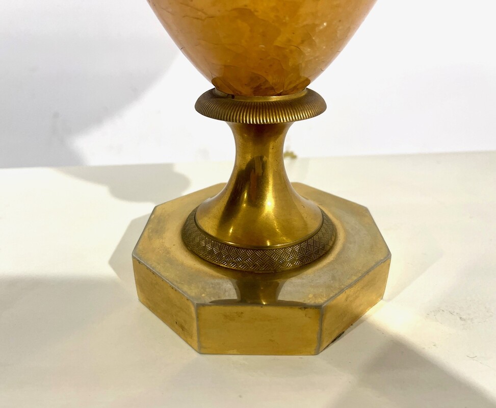 L 286 AG Lamp resin Fractal ambre by Pierre Giraudon 