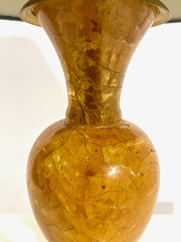 L 286 AG Lamp resin Fractal ambre by Pierre Giraudon 