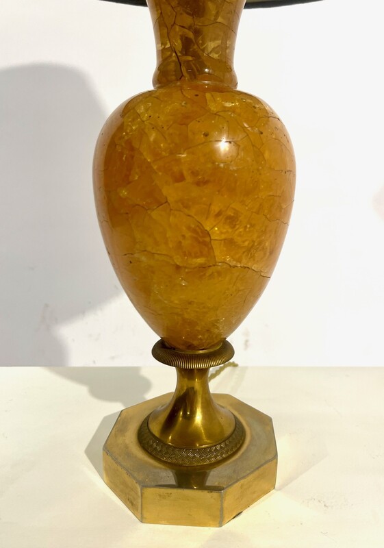 L 286 AG Lamp resin Fractal ambre by Pierre Giraudon 