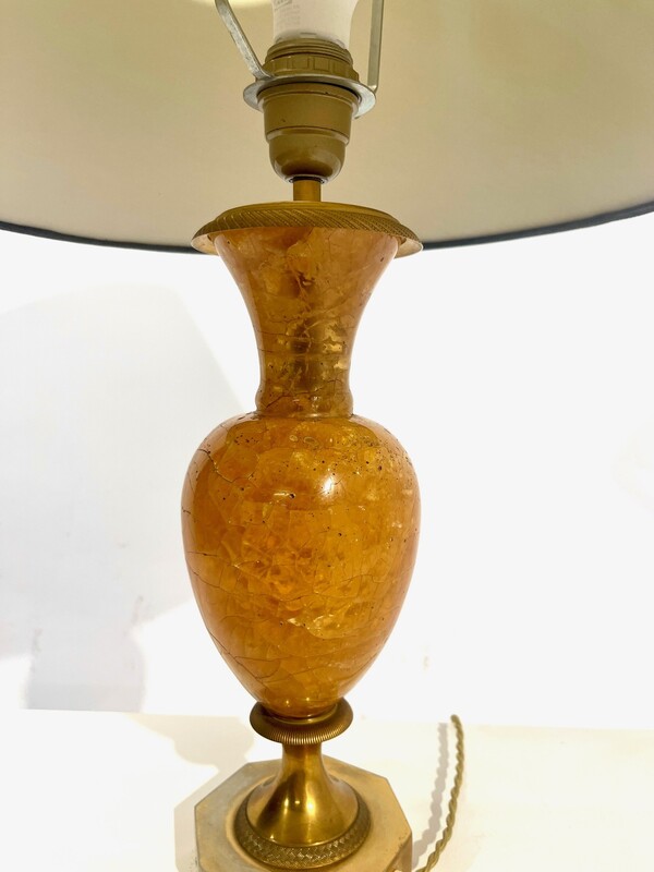 L 286 AG Lamp resin Fractal ambre by Pierre Giraudon 