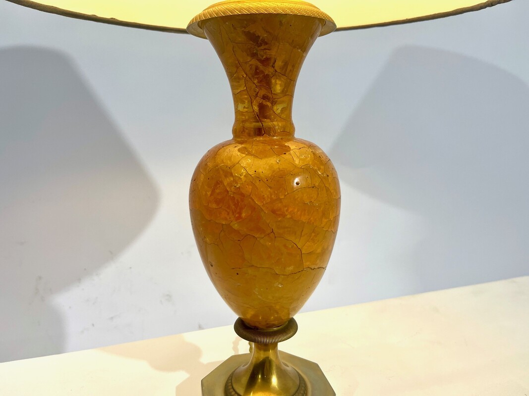 L 286 AG Lamp resin Fractal ambre by Pierre Giraudon 