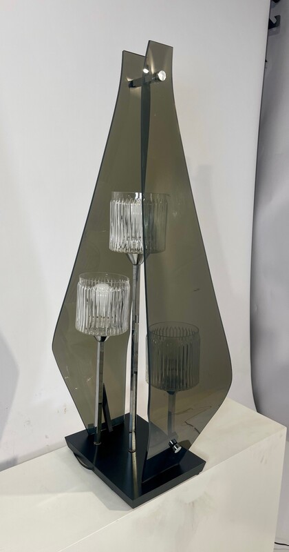 L 287 AG Lamp lucite glass and chrom from 1970