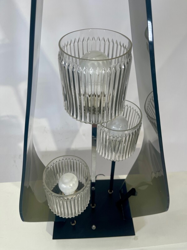 L 287 AG Lamp lucite glass and chrom from 1970