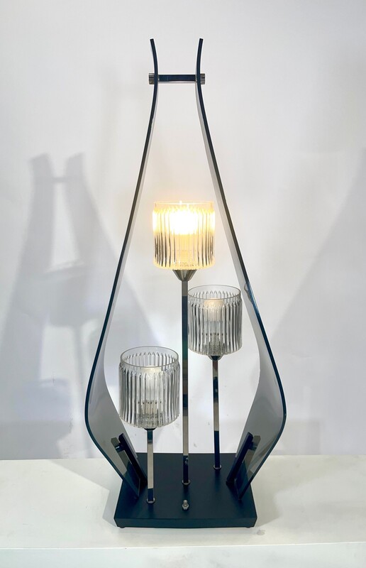 L 287 AG Lamp lucite glass and chrom from 1970