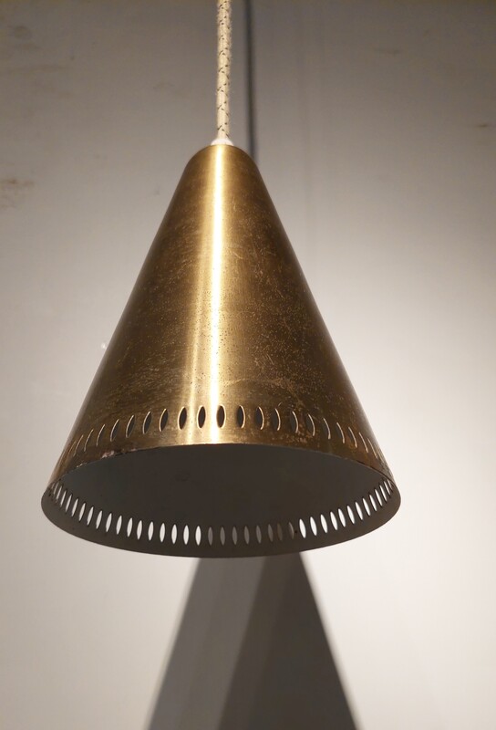 L 315 JC Pair brass hanging lamps Sweden 1960