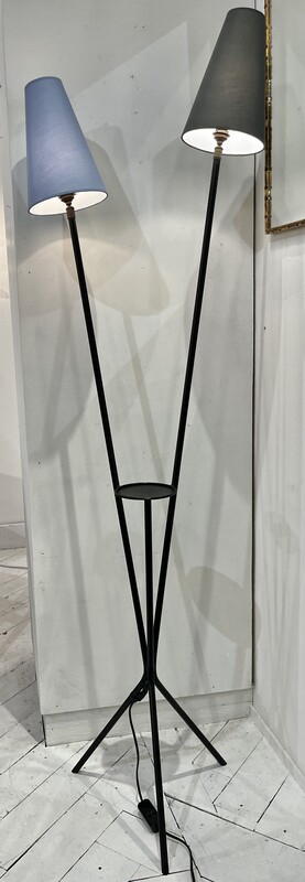 L 318 AS midcentury floor lamp with 2 arms, circa 1950