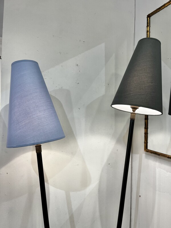 L 318 AS midcentury floor lamp with 2 arms, circa 1950