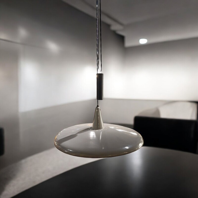 L 329 JC Italian counterwheight pendant lamp in the manner of Stilnovo 1950s