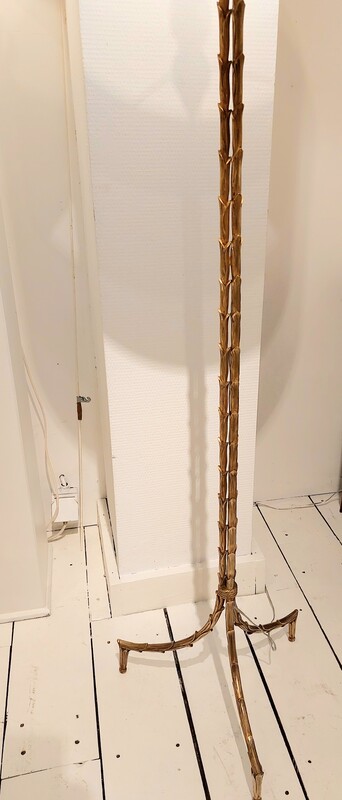 L 344 OB Bronze palmtree shaped floor lamp by Maison Charles France 1950s