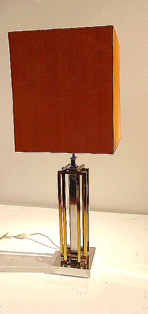L 394 JC Lampe à poser chrome et laiton doré Willy Daro