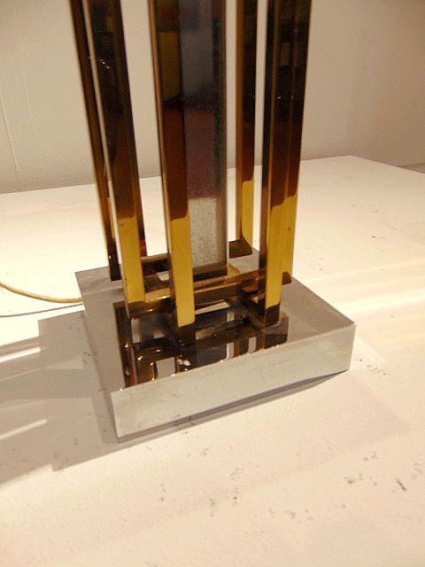 L 394 JC Lampe à poser chrome et laiton doré Willy Daro