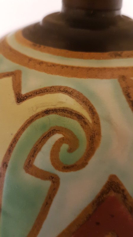 L 420 JC Art Deco ceramic ball lamp Ca 1930