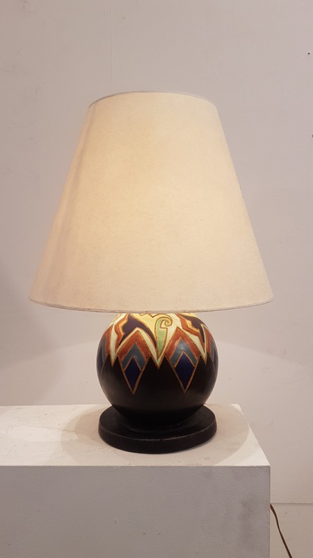 L 420 JC Art Deco ceramic ball lamp Ca 1930