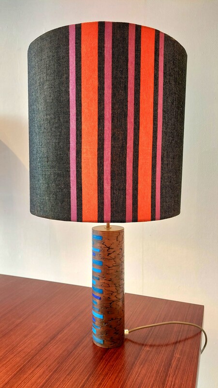 L 459 JC Brutalist bronze enameled table lamp 1970s 