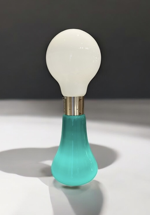 L 464 APO  Turquoise Birillo Table Lamp from Mazzega