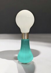 L 464 APO  Turquoise Birillo Table Lamp from Mazzega