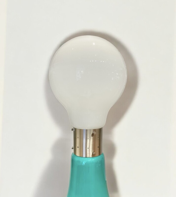 L 464 APO  Turquoise Birillo Table Lamp from Mazzega