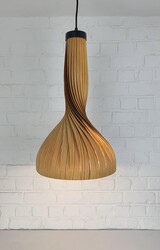 L 467 JB Pendant Lamp made of Pine Wood Design by Hans-Agne Jakobsson Manufactured by Markaryd in Sweden
