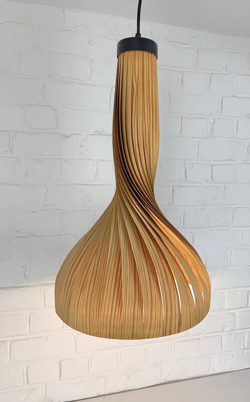 L 467 JB Pendant Lamp made of Pine Wood Design by Hans-Agne Jakobsson Manufactured by Markaryd in Sweden