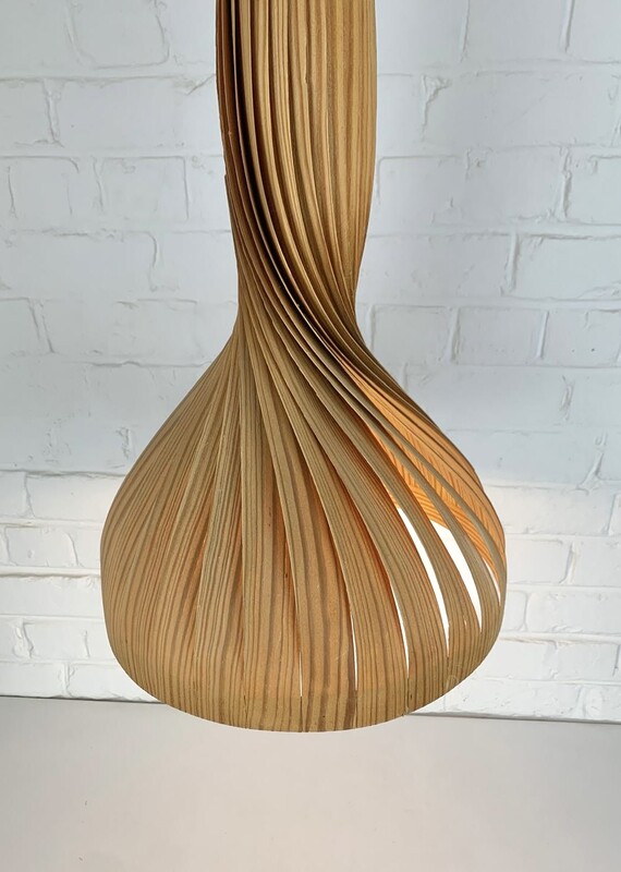L 467 JB Pendant Lamp made of Pine Wood Design by Hans-Agne Jakobsson Manufactured by Markaryd in Sweden